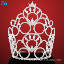 High quality crystal crown wedding crown large beauty pageant crowns wholesale pageant crowns